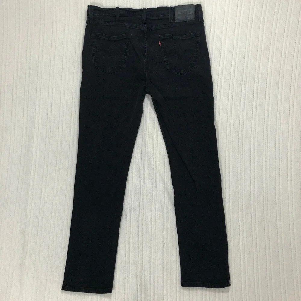 Levis 511 Slim Fit Jeans Mens W40 L34 Black Denim‎ Pants 04511-1907
